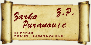 Žarko Puranović vizit kartica